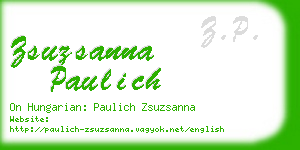 zsuzsanna paulich business card